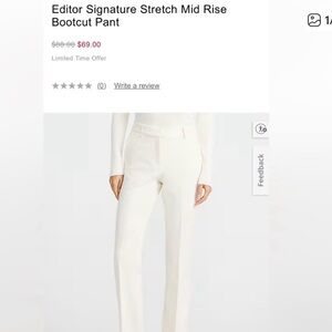 Express Ivory Mid Rise Bootcut Pants